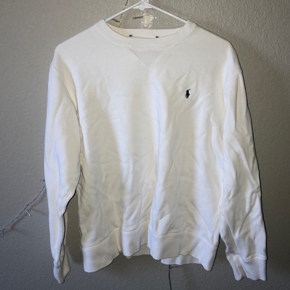 White polo sweatshirt